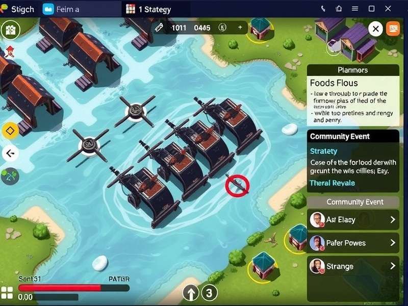 Inundation Invincible gameplay screenshot showing flood defense mechanics